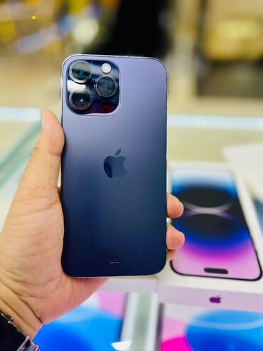ucuz telfun: IPhone 14 Pro Max, 256 GB, Deep Purple, Face ID, Sənədlərlə