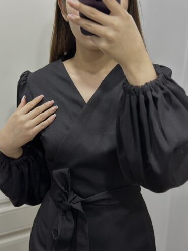 черное вязаное платье: Вечернее платье, С рукавами, M (EU 38), 2XL (EU 44)