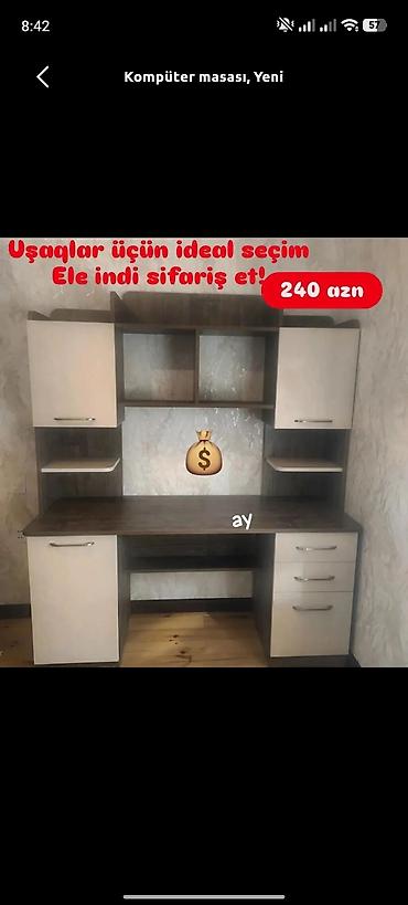 ayakkabi refi: Oğlan və qız üçün, Yeni, Siyirməli, Yazı masası, Stulsuz — 1