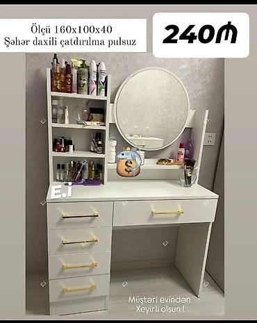 qatlanan stol: Düz masa, Siyirməli, Polkalı, Laminat, Kredit yoxdur — 1