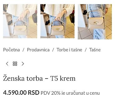 gabs tasne: Ženska torba – T5 krem - Boja: krem - Materijal: teksturirana eko — 2