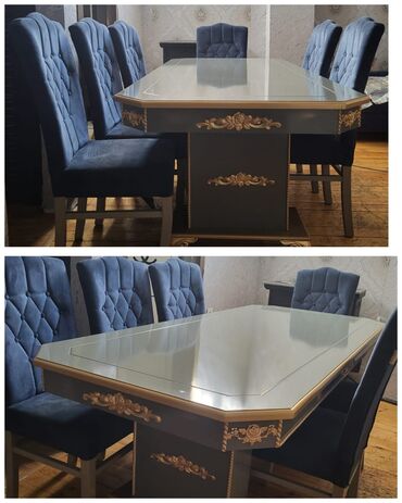 обеденный стол: Qonaq otağı üçün, İşlənmiş, Açılmayan, Dördbucaq masa, 6 stul lalafo.az -da обеденный стол: Qonaq otağı üçün, İşlənmiş, Açılmayan, Dördbucaq masa, 6 stul