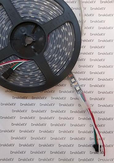 Rasveta: WS2812B LED TRAKA VODOOTPORNA IP65 5 METARA 5V 60 DIODA/M | RF — 3