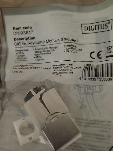 azercell 4g mifi: DIGITUS DN-93617 – ekranlı Keystone modul (CAT 6A) - Təyinat: şəbəkə — 1