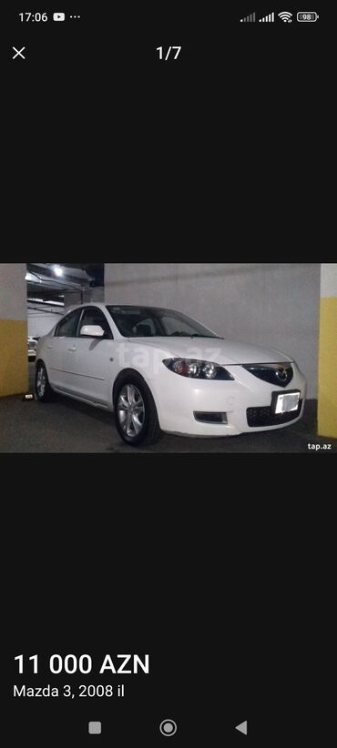 Avtomobil satışı: Mazda 3: 1.6 l | 2008 il Sedan
