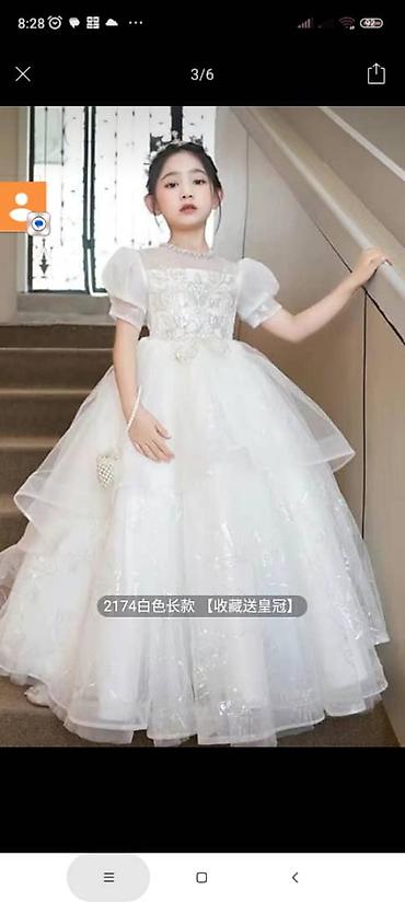 Платья: Детское платье, цвет - Белый — 7