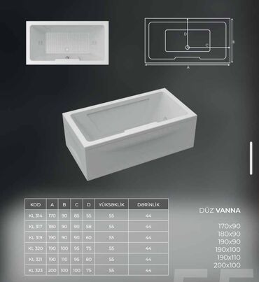 Vannalar: Yeni Vanna, Ödənişli çatdırılma -da lalafo.az — 20 Vannalar: Yeni Vanna, Ödənişli çatdırılma — 20