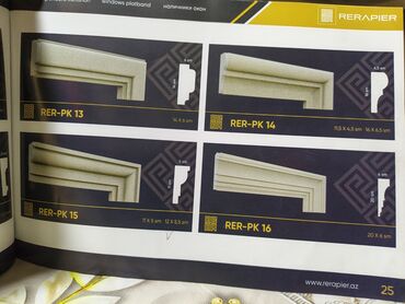 Qapı tacları və plintusları: Fasad üçün dekorativ pəncərə plintusları – RERAPIER kataloqu Model — 4