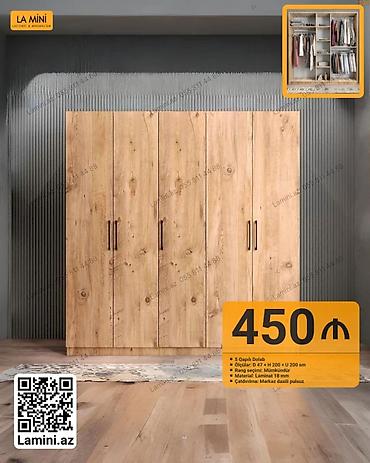 Mebel: LA MINI 5 qapılı dolab - Ölçülər: 47 sm (dərinlik) x 200 sm — 1