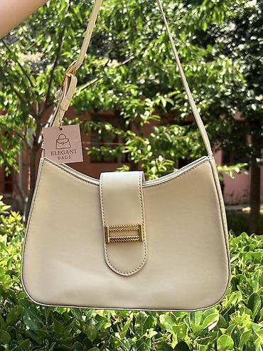 cantalar: Elegant Bags qadın çantası – krem rəng, minimal dizayn - Material — 1