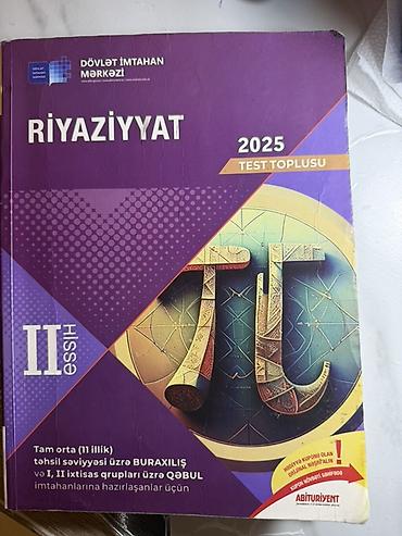 Testlər: Məhsul: Dövlət İmtahan Mərkəzinin 2025 “Test Toplusu” kitabları — 2