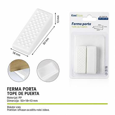 KMT Čep za vrata sa lepljivom poleđinom, beli – set 4 kom (SKU