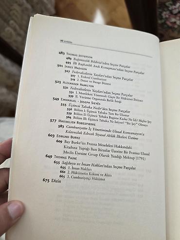 Digər kitablar və jurnallar: Məhsul: Kitab – “Batı’da Siyasal Düşünceler Tarihi: Seçilmiş Yazılar – — 5