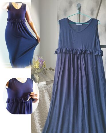 синие платья: Повседневное платье, M (EU 38), L (EU 40)