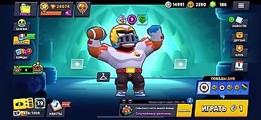 Другие игры и приставки: Аккаунт Brawl Stars - Трофеи: 24 074 (рекорд сезона и за всё время — — 11