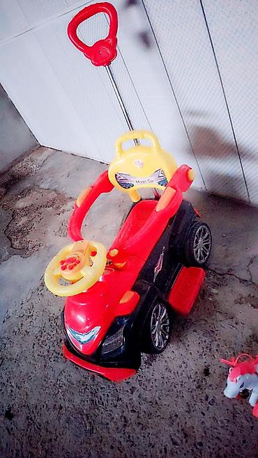 oyuncaq demir masinlar satisi: Uşaq maşını – itələmə tipli ride-on model - Rəng: qırmızı-qara, sarı — 3
