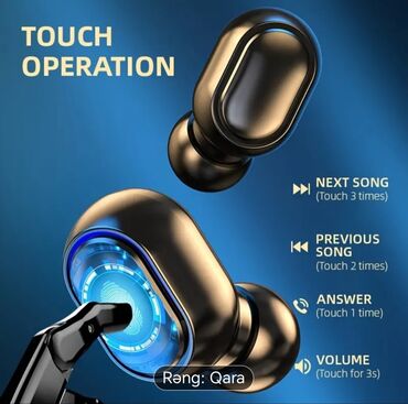 Qulaqcıqlar: Yeni Simsiz (Bluetooth) Qulaqcıqlar, rəng - Qara — 4