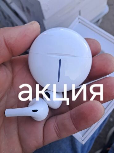 Наушники: Беспроводные наушники-вкладыши с зарядным футляром (круглый кейс) - — 5