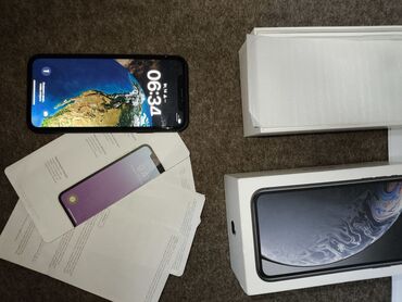 Apple iPhone: IPhone Xr, 64 ГБ, Jet Black, Чехол, Кабель, Коробка