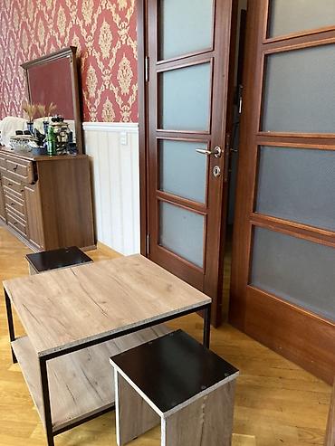 mdf panel: Kvadrat kofe masası və 2 ədəd tabure dəsti - Dizayn: Minimalist və — 5