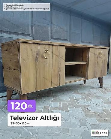 Ev və bağ: Televizor altlığı - Ölçü: 35×50×120 sm - Material: 18 mm laminat - — 1