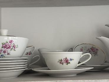 caskalar: Çay dəsti, rəng - Ağ, Farfor, Weimar, Almaniya — 3