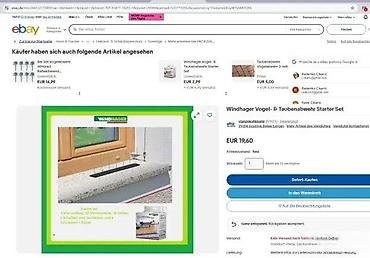 Oprema i sredstva za zaštitu: Windhager Vogel- & Taubenabwehr – Pigeon Starter set, 100 cm — 2