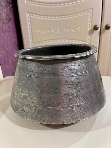 tava: Qədimi mis dolma qazanı - Material: qalın döyülmə mis - Forma: geniş — 2
