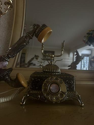 Другой декор и предметы интерьера: Retro masa telefonu – klassik rotary (fırlanan) yığma diski ilə - — 4