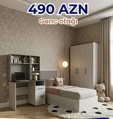 набор юного художника: Gənc Yataq Dəsti* 3 Qapılı dolab 120×47 ×200 Tək nəfərlik Çarpayı — 1
