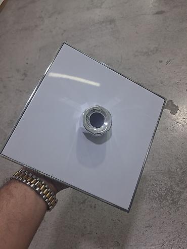 duw: Kvadrat yağış duş başlığı - Material: xrom örtüklü metal korpus — 3