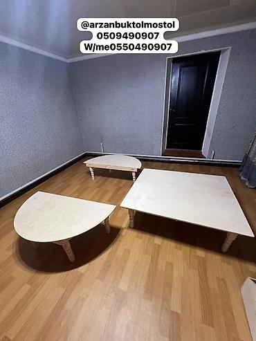 foldable table: Национальный кыргызский стол, Новый, Складная, Дерево, цвет - Бежевый — 9