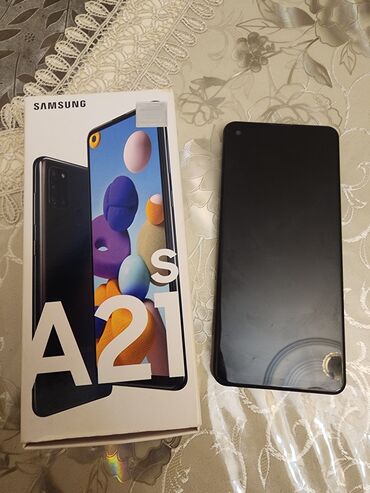 telefon samsung a12: Samsung Galaxy A21S, 32 GB, rəng - Qara, Düyməli, Sensor, İki sim kartlı