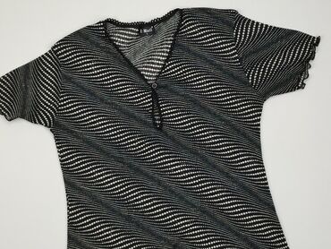 czarne bluzki krótki rekaw: Блуза жіноча, L, стан - Дуже гарний