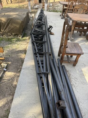 mdf material: Metall konstruksiya dəsti hazir ferma Hundurluk 2.50 Uzunluq 16 metr