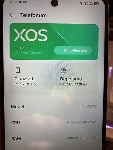 iphone 15 pro max dubai: Infinix Hot 60, 128 GB, rəng - Mavi — 3