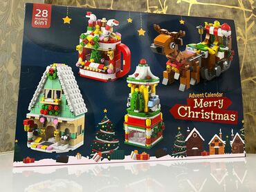 Игрушки: Advent calendar 
Лего-конструктор на новый год 
28 фигур