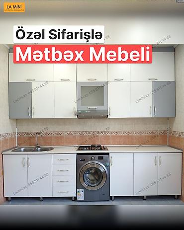 Мебель: Özəl sifarişlə mətbəx mebeli - Layihələndirmə: Məkanın ölçülərinə — 1