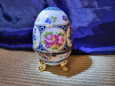 koktel set: Kutija nova za nakit,porcelanska Limoges by Vicko iz 80/90ih.god — 1