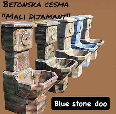 ormari dubine 40 cm: Betonska česma “Mali dijamant” – dekorativna vrtna/eksterijerska česma — 1