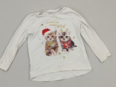 bluzki białe: Bluzka, H&M, 3-4 lat, 98-104 cm, stan - Zadowalający