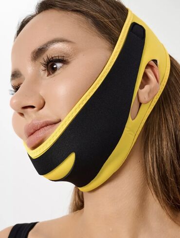 спортивная повязка на голову: Маска бандаж с лифтинг эффектом - повязка предназначена для контуринга