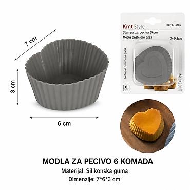 KMT Medium Love Muffin šolja 2416085 Set od 6 silikonskih modli za