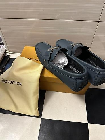 кожаный обувь: Мужские лоферы Louis Vuitton Drivers - Модель: кожаные — 2