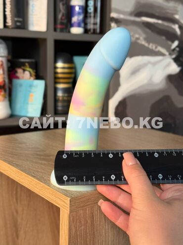 Товары для взрослых: Нежный голубой градиентный реалистичный дилдо с присоской «G-зона» - — 11