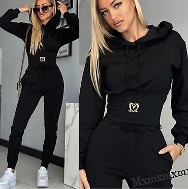 Gornji i donji deo: ✨Ženski komplet trenerke sa kapuljačom – visok struk i uski kroj ✅2500 — 2