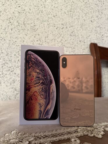 Apple iPhone: IPhone Xs Max, 256 GB, Qızılı, Zəmanət, Face ID