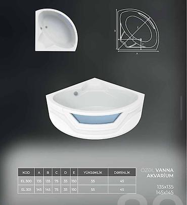 hamam vannasi olculeri: Новый Ванна, Оргстекло, Доставка в районы — 4