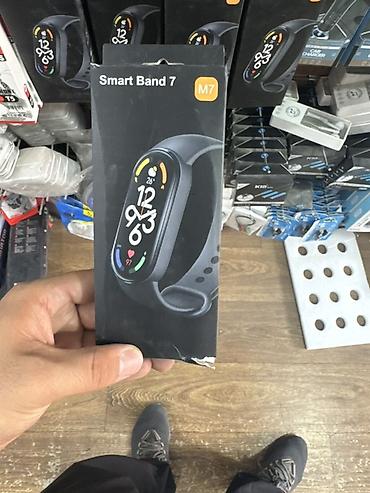 xiaomi band 8: Фитнес-браслет Smart Band 7 (M7) - Цвет: черный, ремешок с — 1