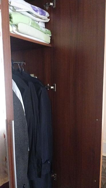 Mebel: İşlənmiş, 4 qapılı, Güzgülü, Qəhvəyi, Taxta, Açılan, Düz dolab — 3